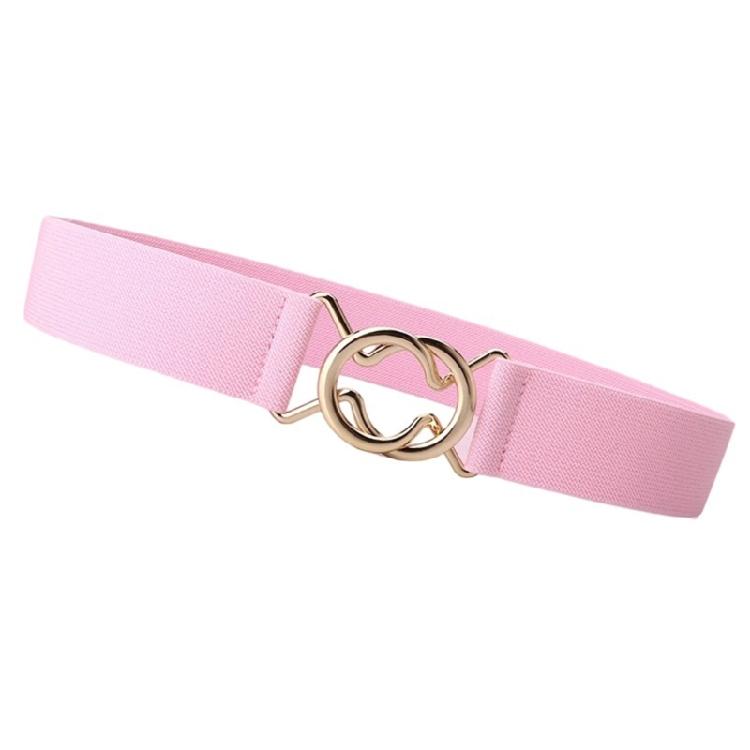 Elastic Waistband Simple Wide Waist Belt Metal Hook Buckles Waist Cincher For Women Dress Everyday Wear