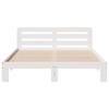 Solid Wood Bed Without Mattress White 140 X 200 Cm Pine Wood