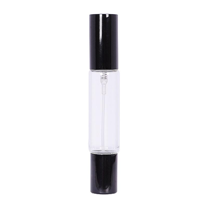 10Ml Double-Headed Perfume Glass Bottle Rolling And Mist Spray Aluminum Nozzle Glass Bottles Refillable Empty Fragrance Atomizer
