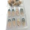 24 pcs/set Press on Nails Long Red Star Nail Girls Sexy Nail DIY Bridal Tip Daily Reusable Sexy Fake Nails Art For Women Decoration