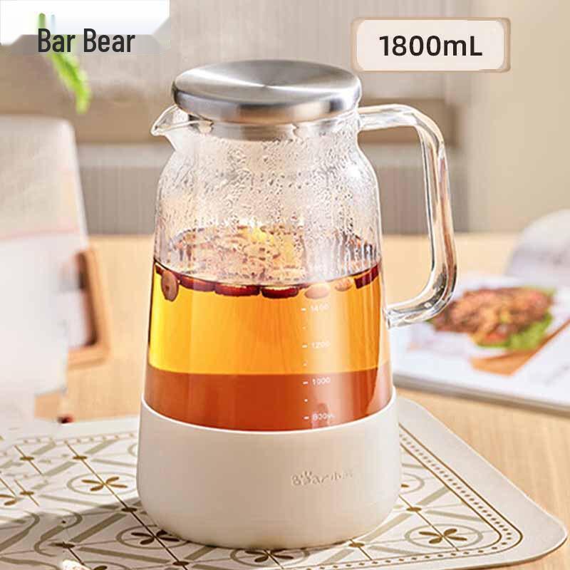 Bear High Borosilicate Glass Cold/Hot Water Pitcher 1.8L