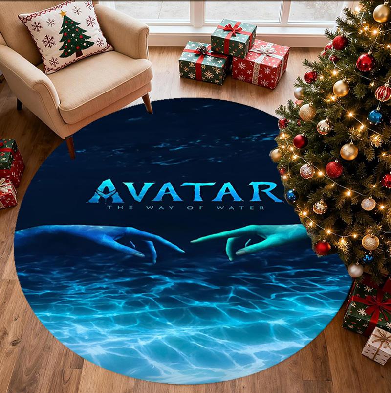 Avatar Pattern Round Rug, Indoor/Outdoor Mat, for Picnic, Gameroom, Bedroom, Office, Living Room, Home Decor Carpet, Birthday Gift