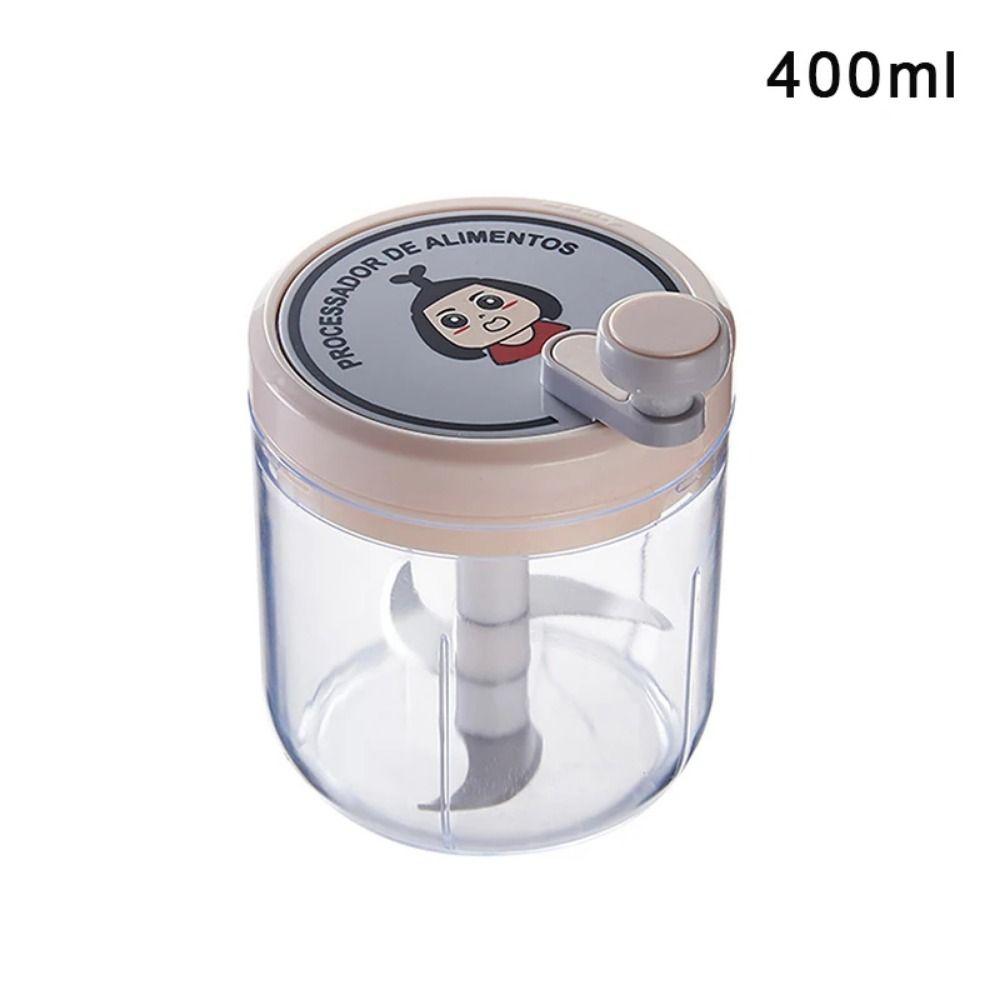 Green Food Processor Kitchen Gadgets 200ml/400ml Vegetable Chopper Blender Stainless Steel Blades Manual Pull Food Chopper