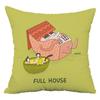 Cartoon Sofa Pillowcase Dormitory Decoration Office Living Room Home Pillowcase