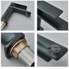 Basin Faucets Hot and Cold Bathroom Hot Cold Water Mixer Tap Chrome/Black Single Handle Basin Water Sink Deck Mounted