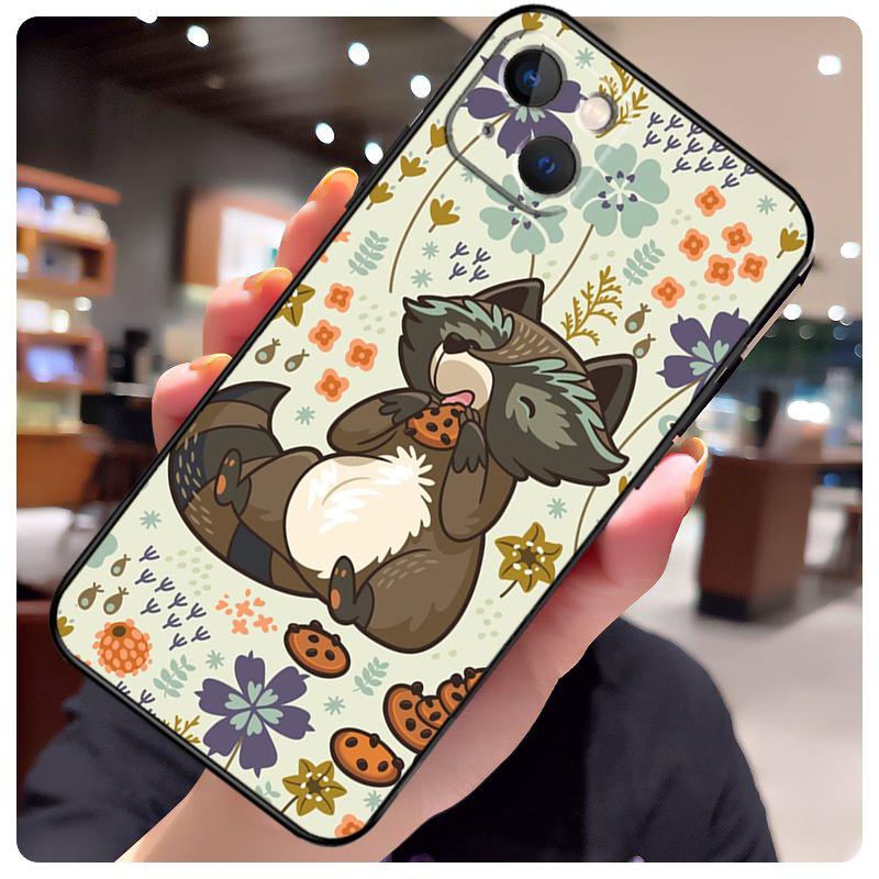 Funny Little Raccoon Case For iPhone 14 Pro Max 16 15 11 12 13 17 Pro Max Mini 15 16 Plus 16e 17 Air Phone Cover