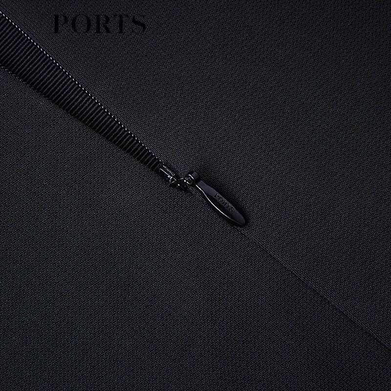 Ports Pearl Embellished Drawstring Little Black Dress