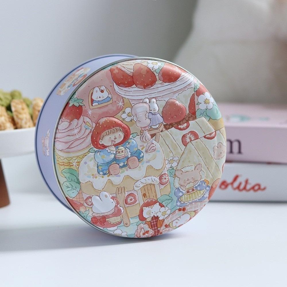 

3D Relief Candy Storage Box Cartoon Pattern Cookie Tin Box Cute Wedding Candy Jar Baking Packaging 4