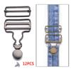 12pcs/Sets Fasteners Clip Brace Buckles Suspenders Buckles Fasteners- Dungaree Buckle
