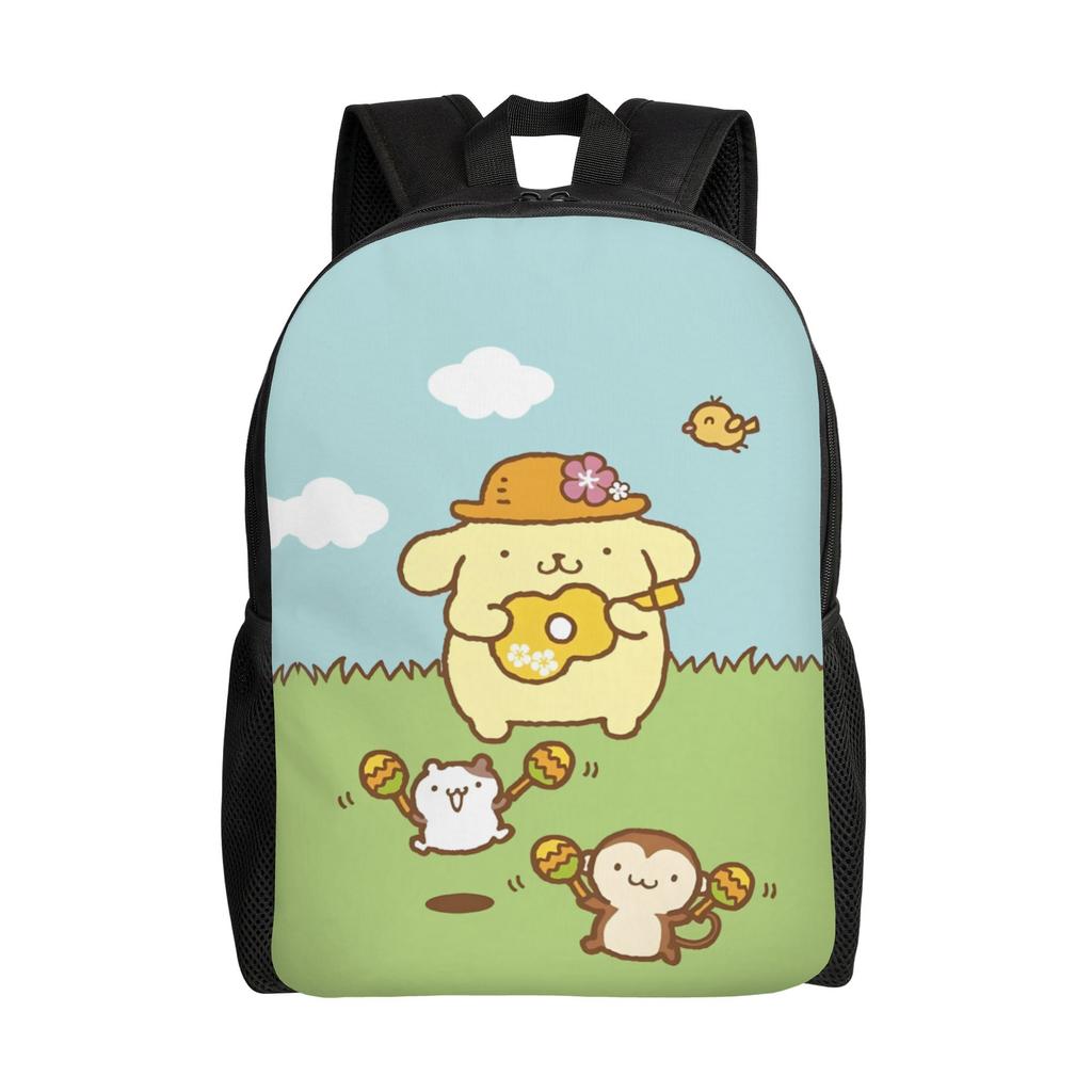 P-Pompompurines Laptop Backpack Men Women Basic Bookbag for School College Students Dog Cartoon Bags