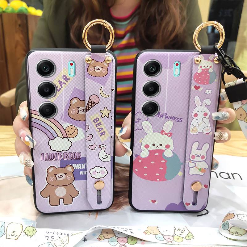 Ring Shockproof Phone Case For Tecno Camon40 Pro 5G/CM7 Cartoon Durable Cute Kickstand Anti-dust Soft Case Protective