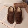 Mao Mao shoes women's 2025 winter new one-pedal piled bean cotton shoes women's soft-soled warm casual loafers