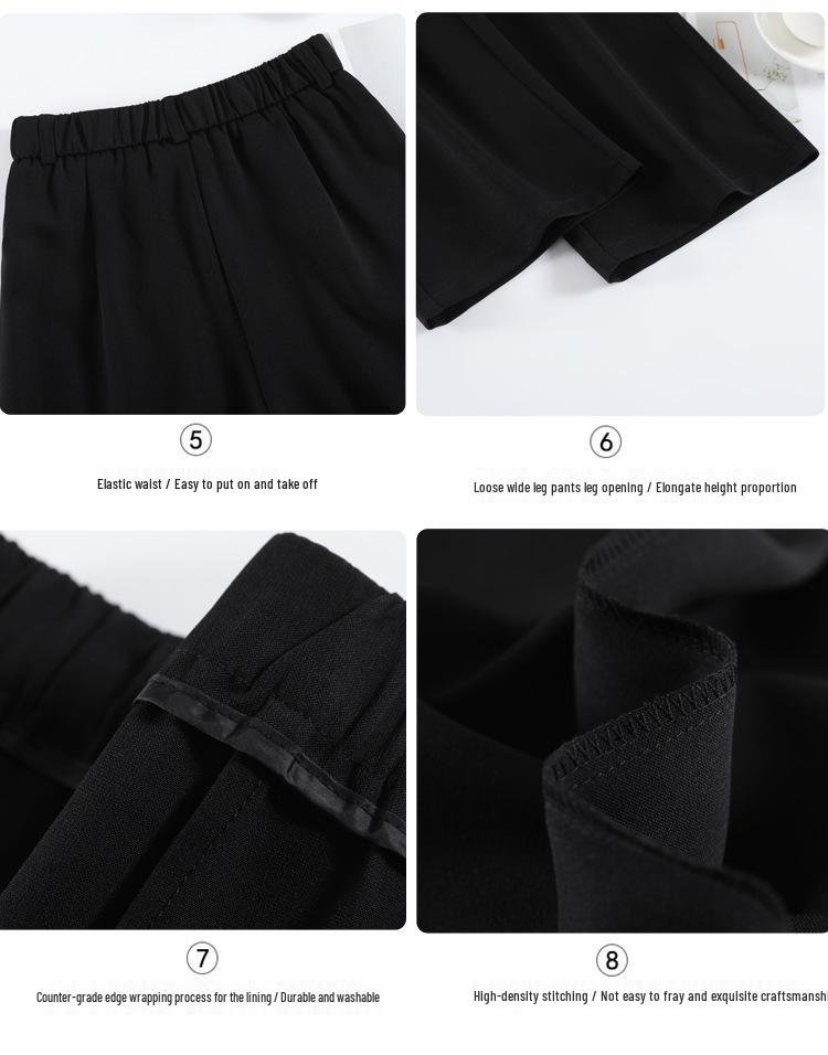 Autumn 2026 Women's High Waist Slim Fit Wide Leg Casual Pants - Floor Length