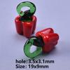 15pcs Mixed Glass Pepper Cherry Cabbage Pendants For Jewelry Making Supplies Red Apple Fruit Charm Pendant DIY Keychain Material
