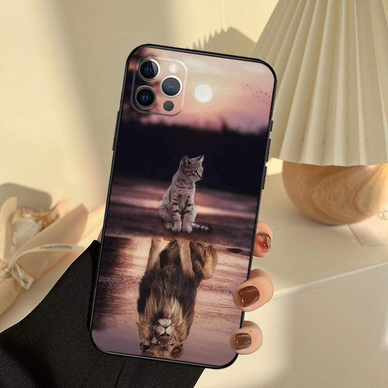 Cool Animal Big Cat Tiger Phone Case For iPhone 13 16 15 11 12 14 17 Pro Max 12 Mini 15 16 Plus 16e 17 Air Cover Funda