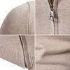 New Spring Autumn Men's Simple Knit Sweater Stand Collar Zipper Cardigan Jacket