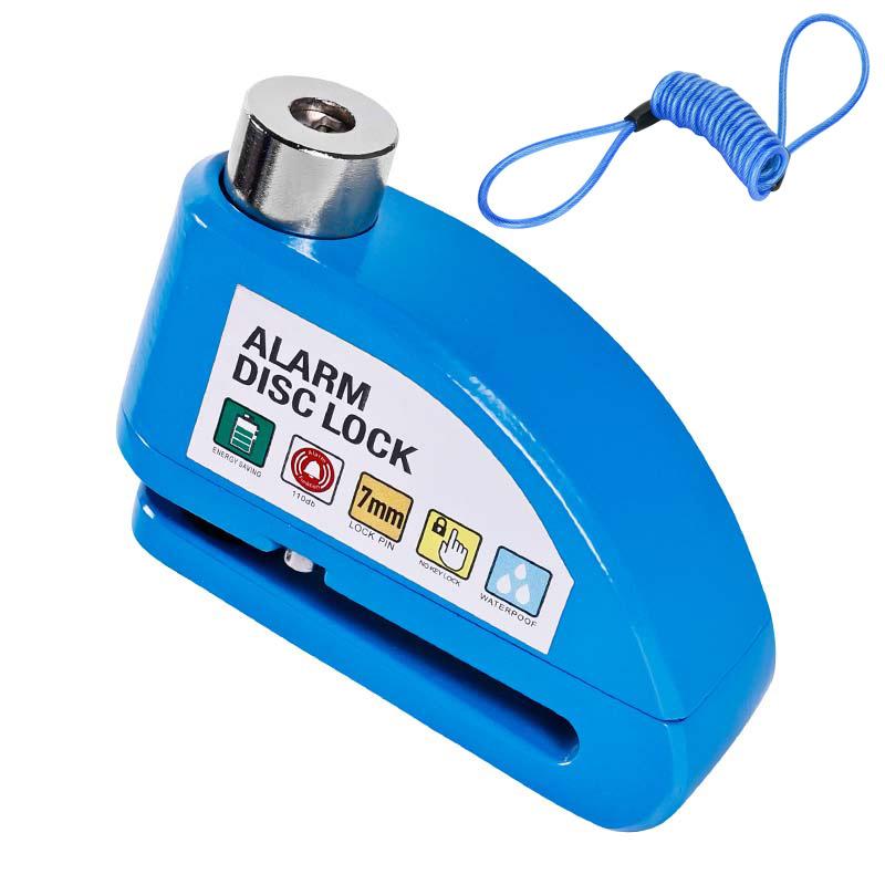 Bicycle Alarm Disc Brake Electric Lock Bike Anti-Theft Wheel Lock Waterproof 110dB with Reminder Cable Keys for Motor Scooter