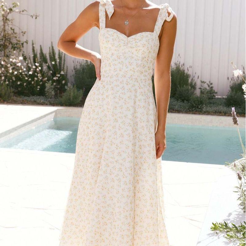 

Европа и Америка Трансграничный экспорт Летний Трендовый Женский Праздничный Комбинезон с Цветочным Принтом Платье на Подтяжках Без рукавов Платье на Бретелях Пляжный Свежий Прохладный Creamy-white-floral 2XL (Bust size 90)