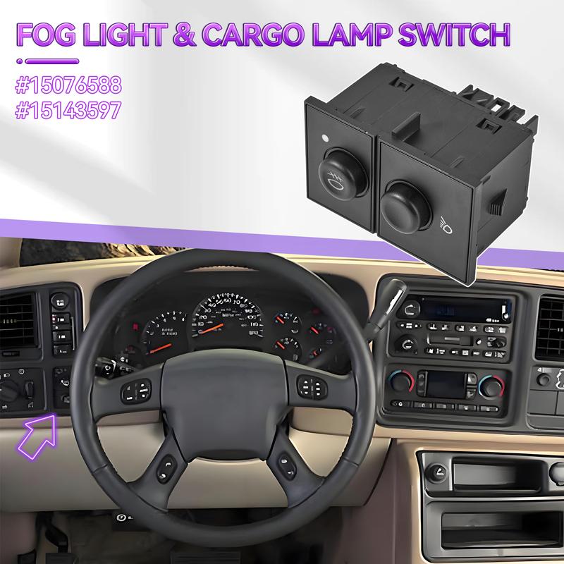 15076588 15143597 For Chevy Silverado Tahoe Avalanche GMC Sierra Yukon Car Headlight Headlamp Fog Light Lamp Switch Control 12V