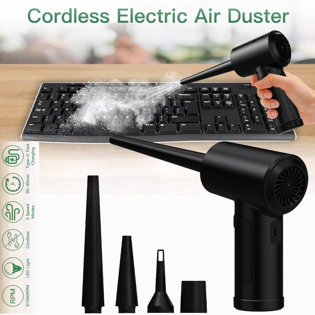 51000RPM Mini Portable Computer Keyboard Air Blower Strong Power Compressed Air Duster Cordless Electric Dust Collector