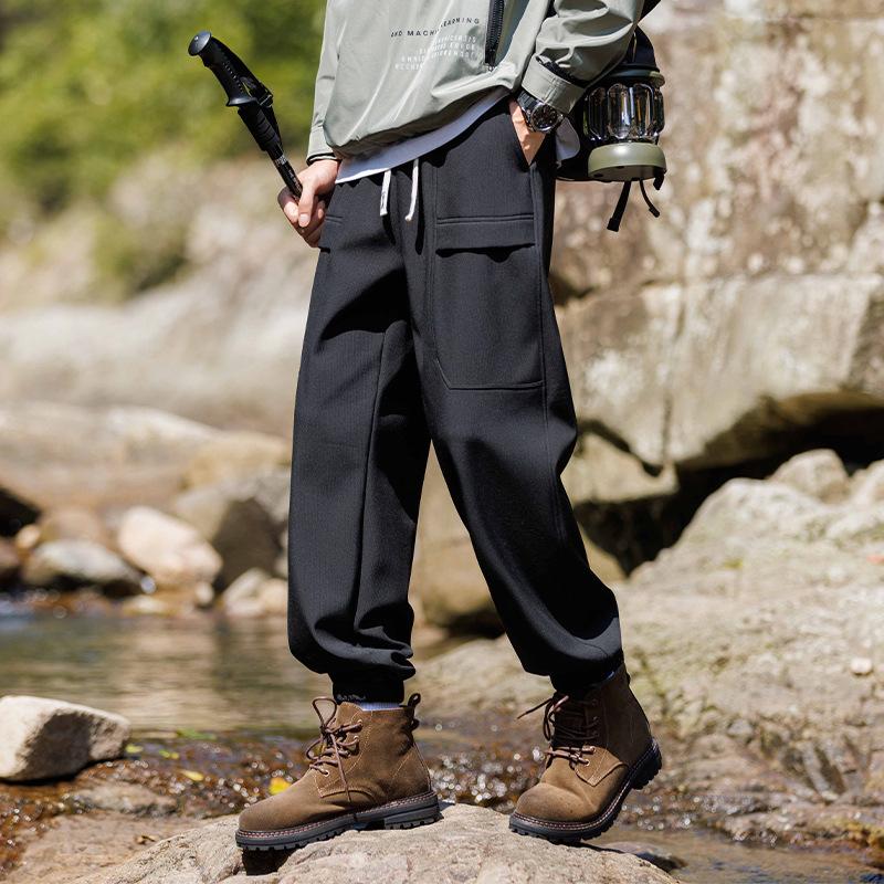 Pants for Men's Autumn and Winter New Style for Men and Women's Outdoor Plus Velvet Thickened Warm Work Clothes Casual Functional Sports Pants