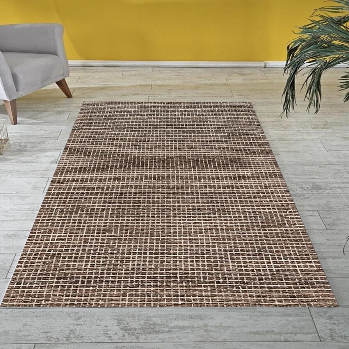 

Декоративный нескользящий моющийся ковер с цифровой печатью DOT-MLN-072 40 x 60 коричневый