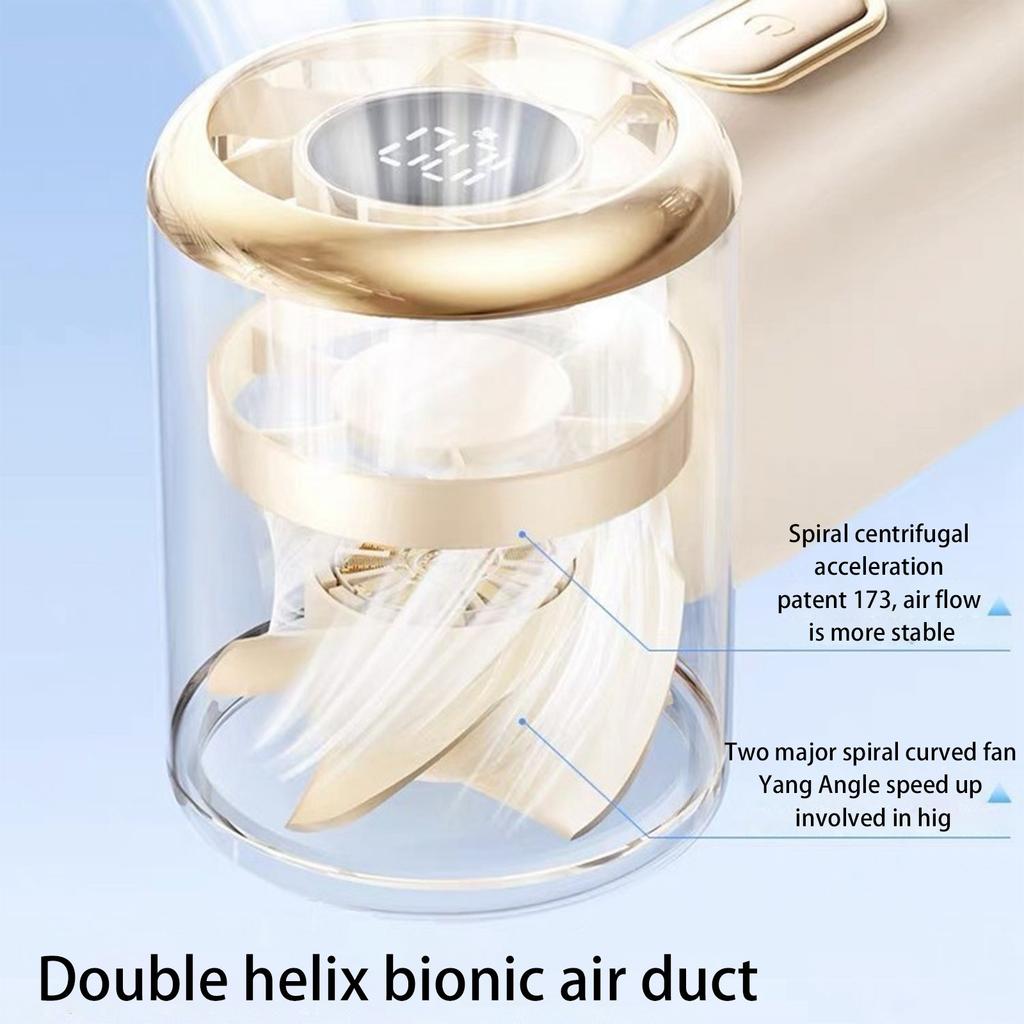 Portable Outdoor Handheld Fan, LED Digital Display, Long-lasting High Speed Fan With Multiple Settings