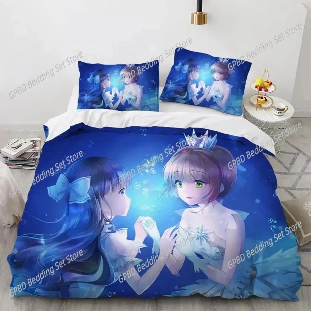 Comforter Anime Cardcaptor Sakura Bedding Set 3D Printed Suitable For Bedroom Kids Home Textile