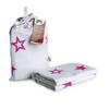 Xkko Bamboo Swaddle Blanket - Magenta Star