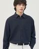 WORK ON BODY OFF Steady Oversized Cotton Shirt [Navy]