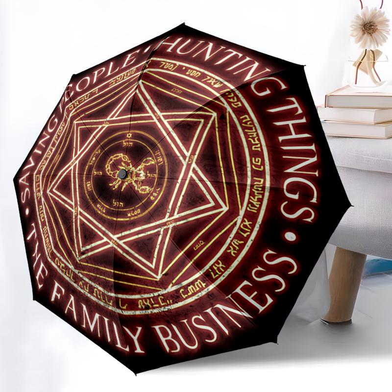 1 PC Automatic Folding Umbrella - Cartoon Pattern, Portable & Foldable Design with 8 Ribs, Christmas Birthday Gifts