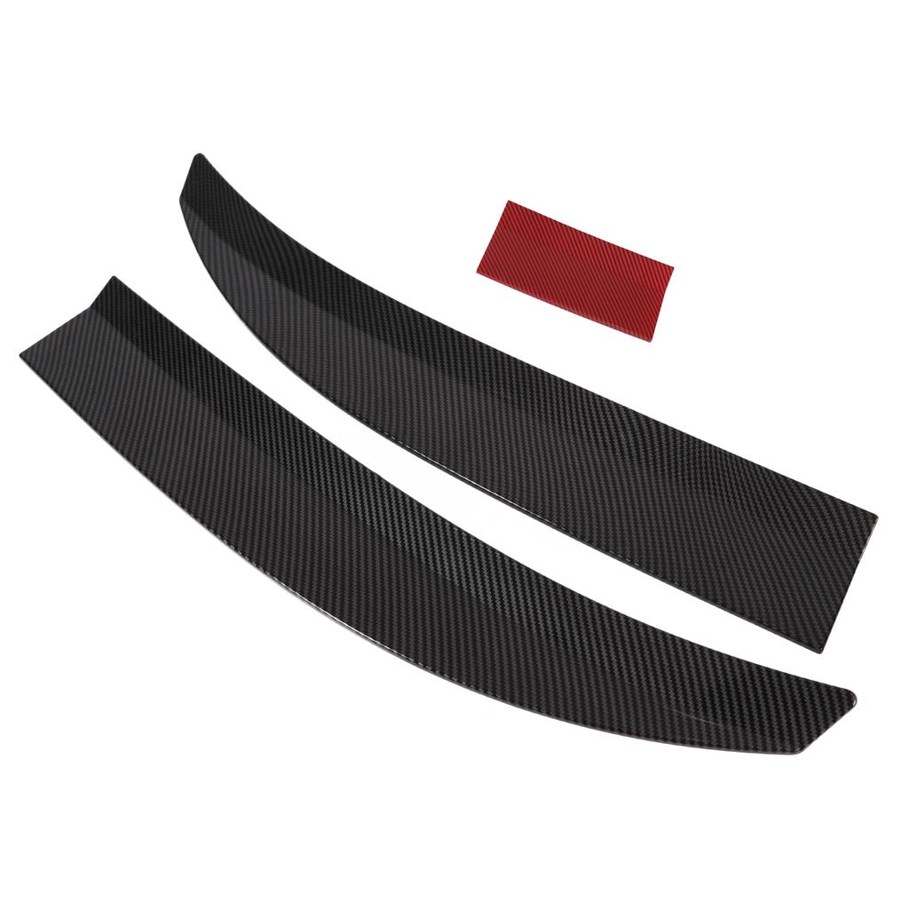 3pcs Rear Trunk Spoiler Kit ABS Adjustable Wearproof Heat Resistant Universal for SedanCarbon Fiber Style