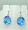 Blue Topaz Gemstone 925 Sterling Silver Plated Hook Women's Earrings Jewelry WHE-E24