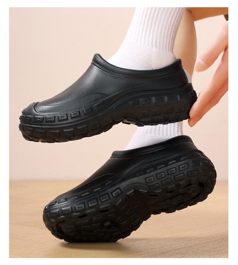 Non-Slip Waterproof Thick-Soled Oil-Resistant Slip-On Casual Rain Boots for Hotels and Restaurants