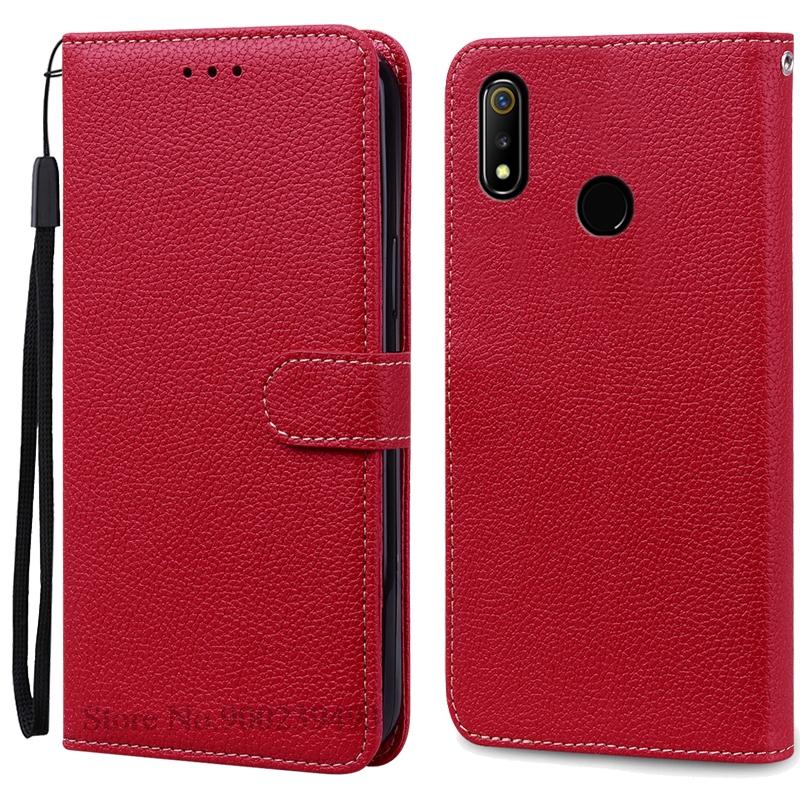 For Realme 3 Case Soft Pu Leather Flip Wallet Case For Realme 3 Pro Case Phone Cover For Realme 3 Pro Coque Fundas Bumper