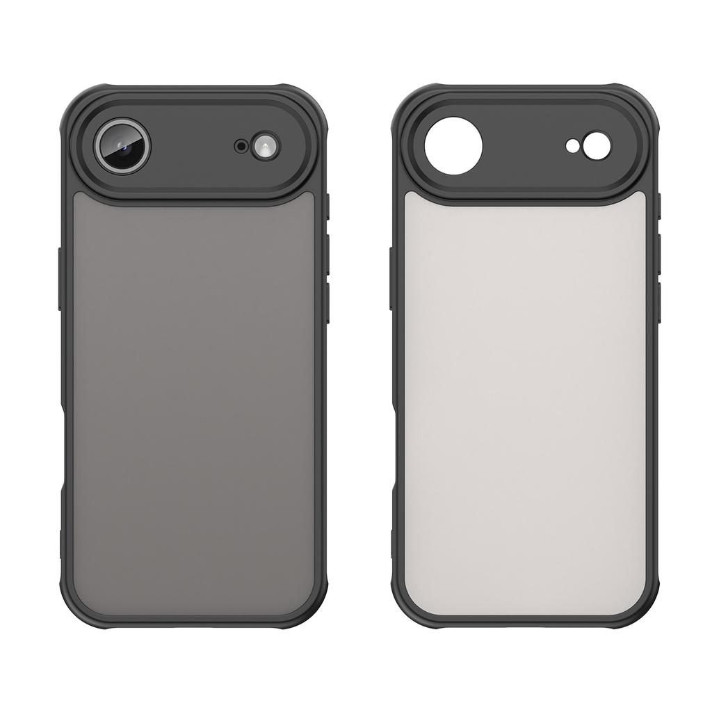For iPhone 17 Air Case Drop Proof Airbags Frosted Translucent PC+TPU Phone Back Cover