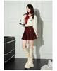 2025 College-Style Retro Pleated Wool Blend High-Waisted Midi Skirt - Slim and Visually Elongating