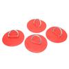 4 Pezzi Gommone DRing Pad Patch PVC Durevole Marino Acciaio Inossidabile Fibbia Fissa(Rosso )