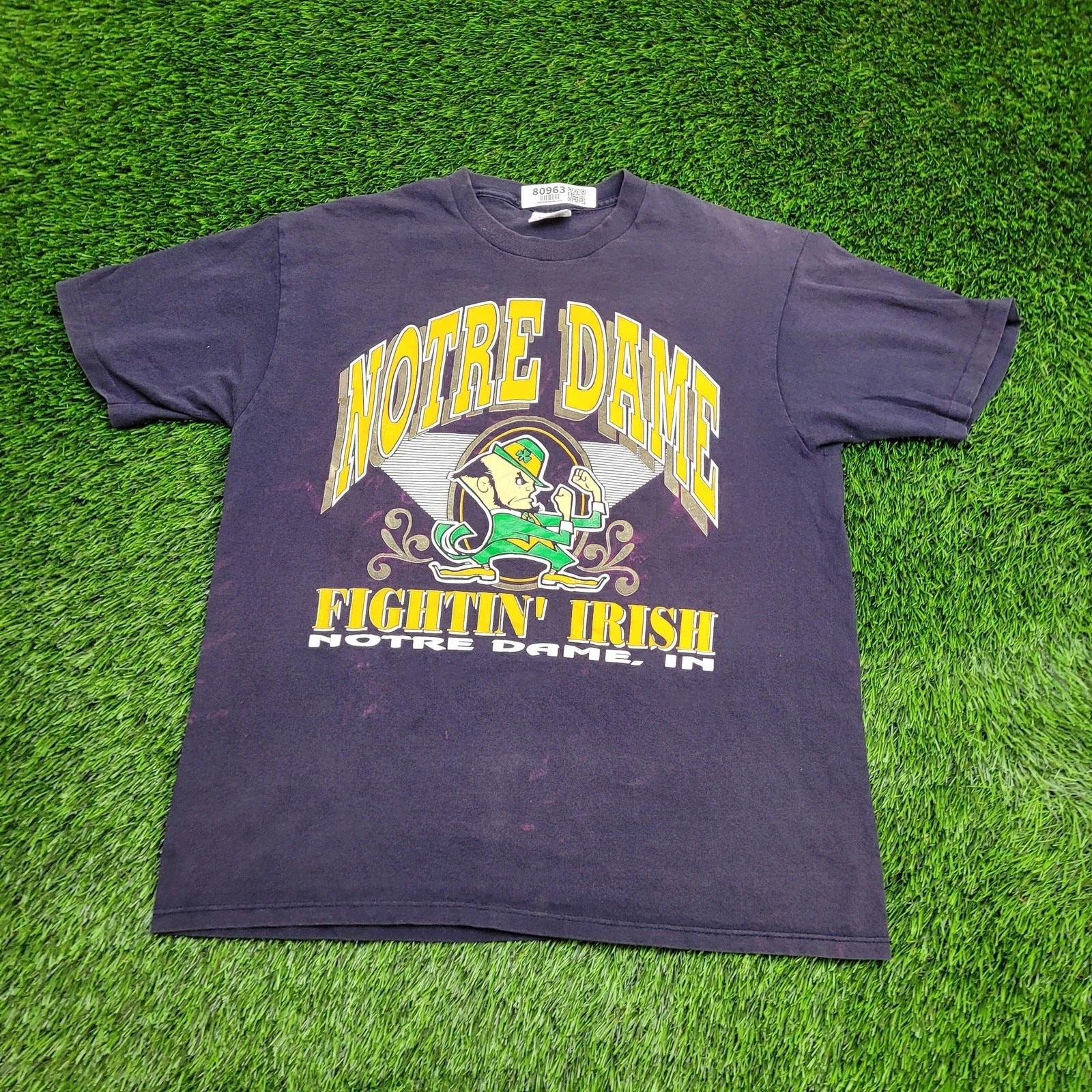 Vintage University of Notre-Dame Shirt Large 22x28 Blue XL