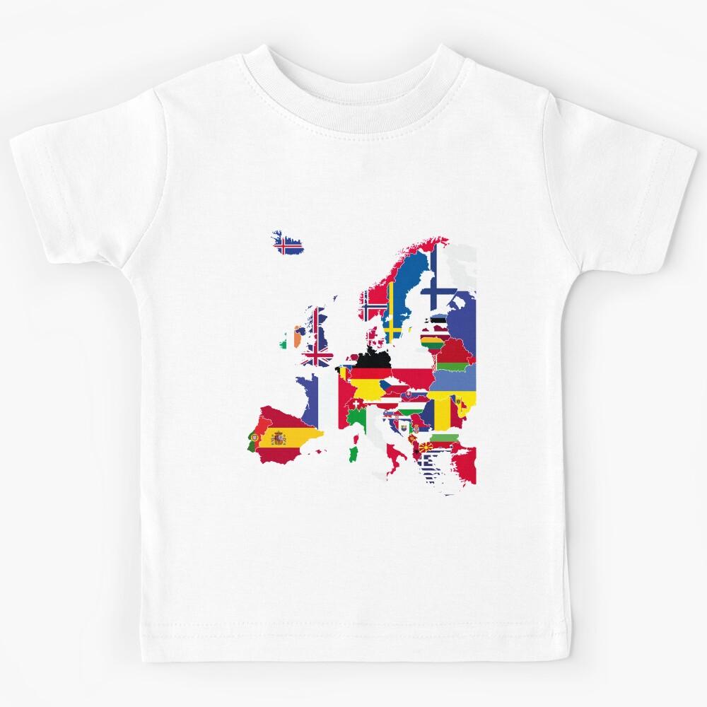 Europe map flags Kids T-Shirt 130