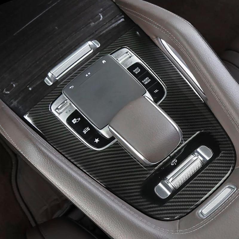 Carbon Pattern Central Control Gear Shift Frame Decoration Trim For Mercedes Benz GLE Class W167 V167 - Car Accessories