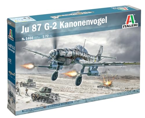 Platz Italeri 1/72 WWII German Air Force Ju87 G-2 Kanonenvogel Anti-Tank Attack Aircraft Plastic Model Kit IT1466 (Airplane)