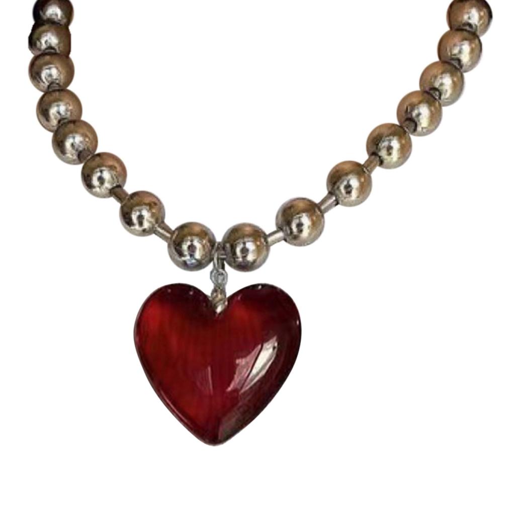 Hyperbole Bead Chain Choker Necklace Women Girl Hip Hop Clavicle Chain Jewelry