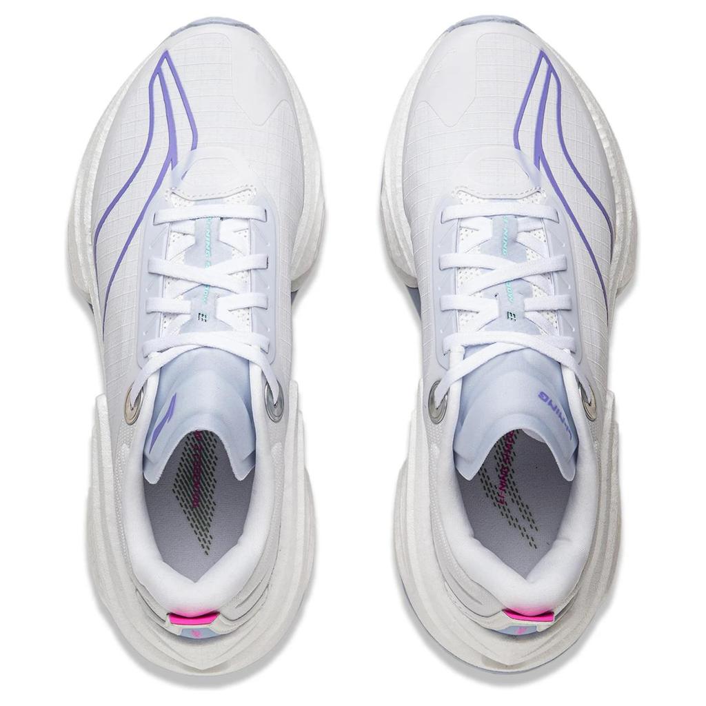 New LiNing Shadow 3 ESSENTIAL Cushioning Support Rebound Low Top Casual Running Shoes Women's White Purple ARRV002-1