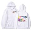 2023 Men's Astro Autumn Solid Color Fleece Hoodie with Trendy Letter Print