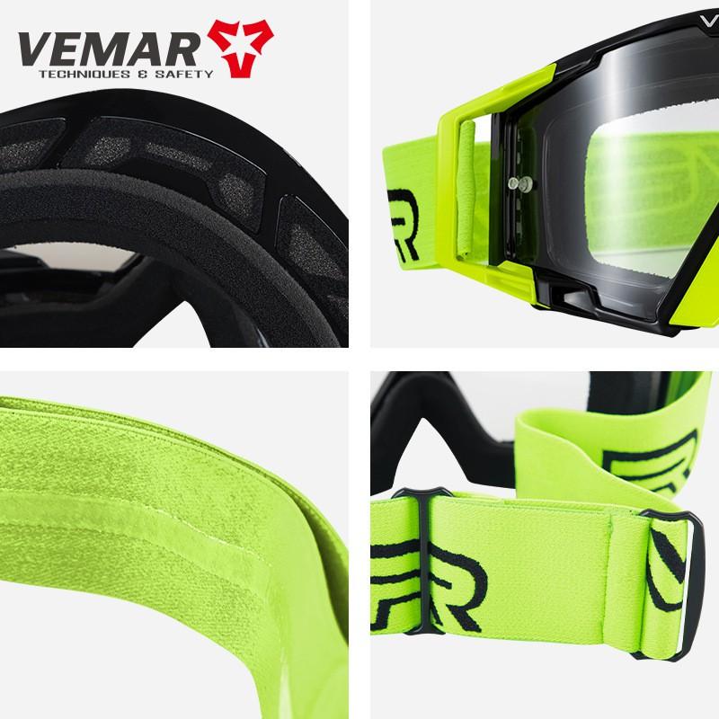 VEMAR Full-Frame Cycling Protective Gear Safety Goggles Motorcycle ATV Off-Road Mountain Bike Skiing Wind Dust Protection
