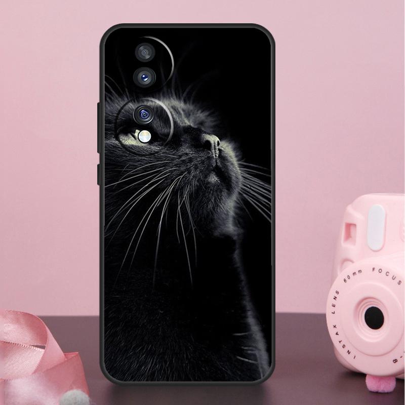 Black Cat Staring Eyes Case For Honor Magic 6 Pro 5 Lite 50 70 90 Lite X7 X8 X9 X6a X7a X8a X9a X8b X9b Back Cover