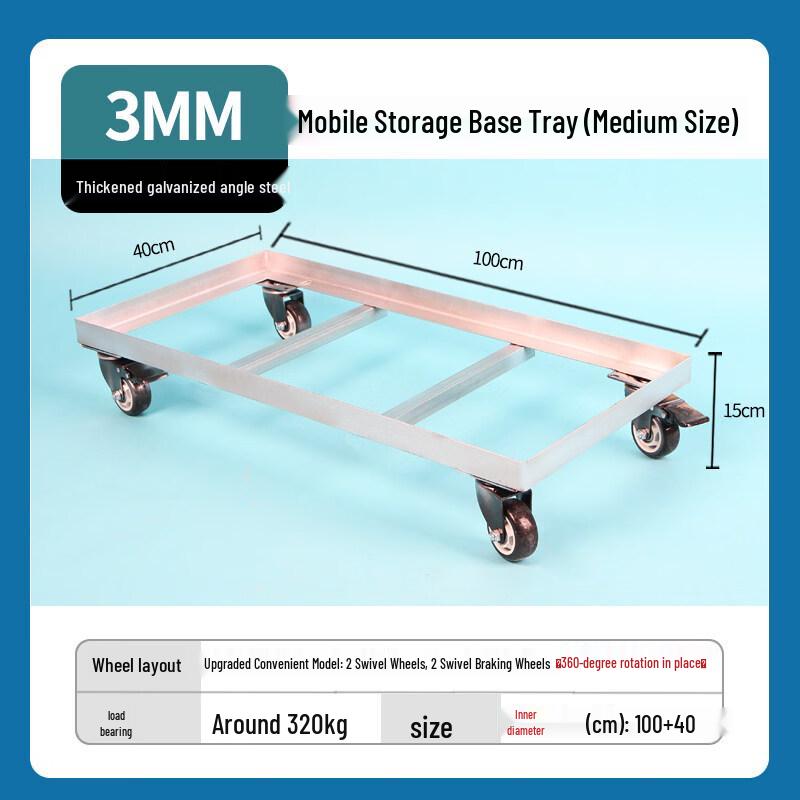 Mobile Flower Pot Tray Base with Wheels