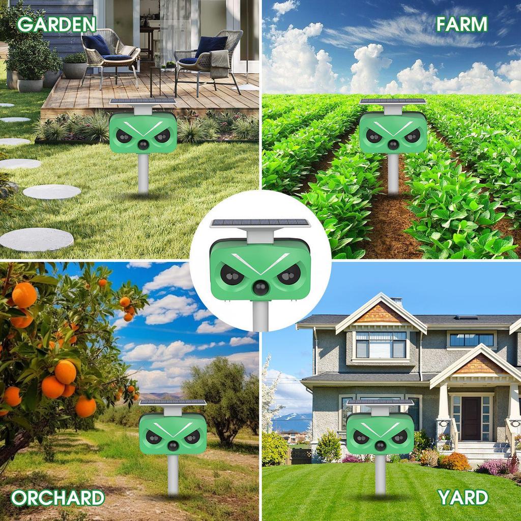 Solar Bird & Animal Repeller with High-Power Alarm