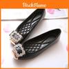 Elegant Rhinestone Soft Leather Women's Flats Shoes For Effortless Casual Style